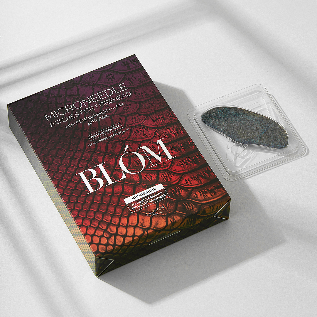 Блом Микроигольные патчи для лба Wrinkle Iron For The Forehead, 4 патча (Blom, Wrinkle Iron) фото 7