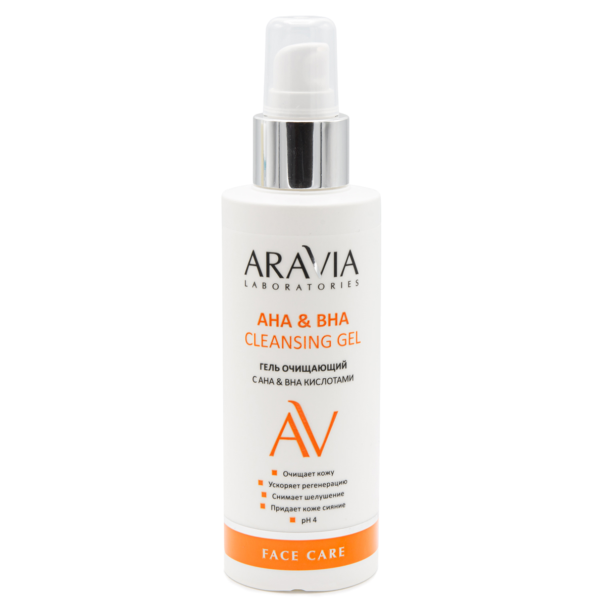 Aravia Laboratories Гель очищающий с АНА & ВНА кислотами АНА & ВНА Cleansing Gel, 150 мл (Aravia Laboratories, Уход за лицом) гель для лица очищающий с ана и вна кислотами laboratories cleansing gel 150мл