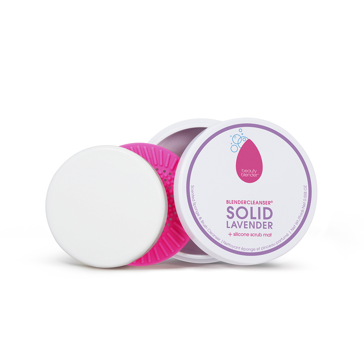 Бьюти-блендер Мыло blendercleanser solid lavender с лавандой для очищения спонжей и кистей, 16 г (Beautyblender, Очищение) фото 1
