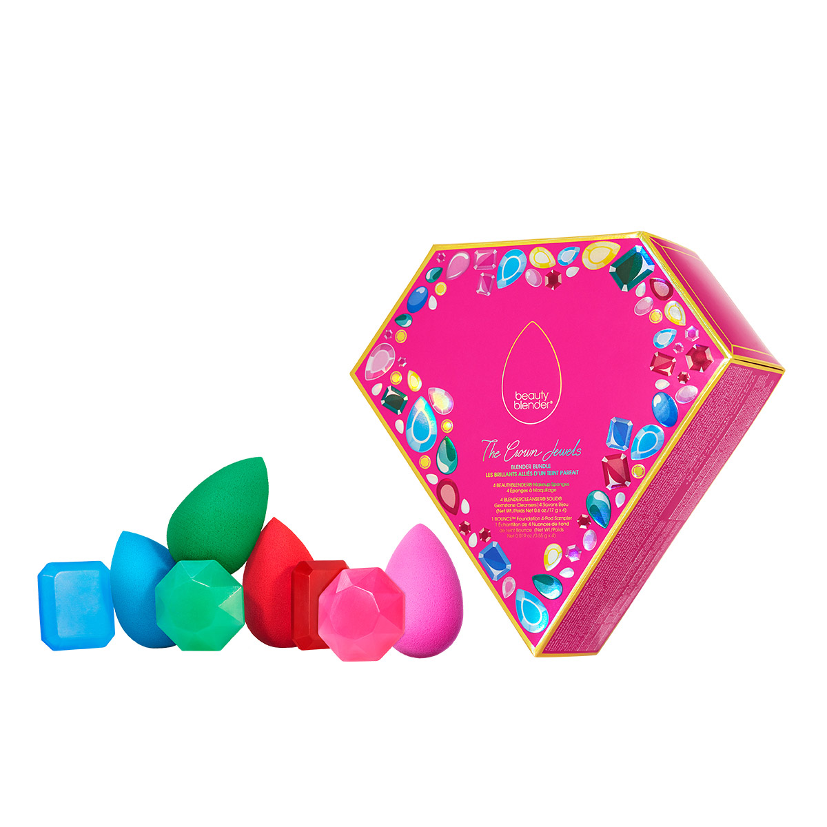 beautyblender набор аксессуаров the crown jewels 4 шт розовый зеленый красный голубой Beautyblender Подарочный набор The Crown Jewels (Beautyblender, Спонжи)