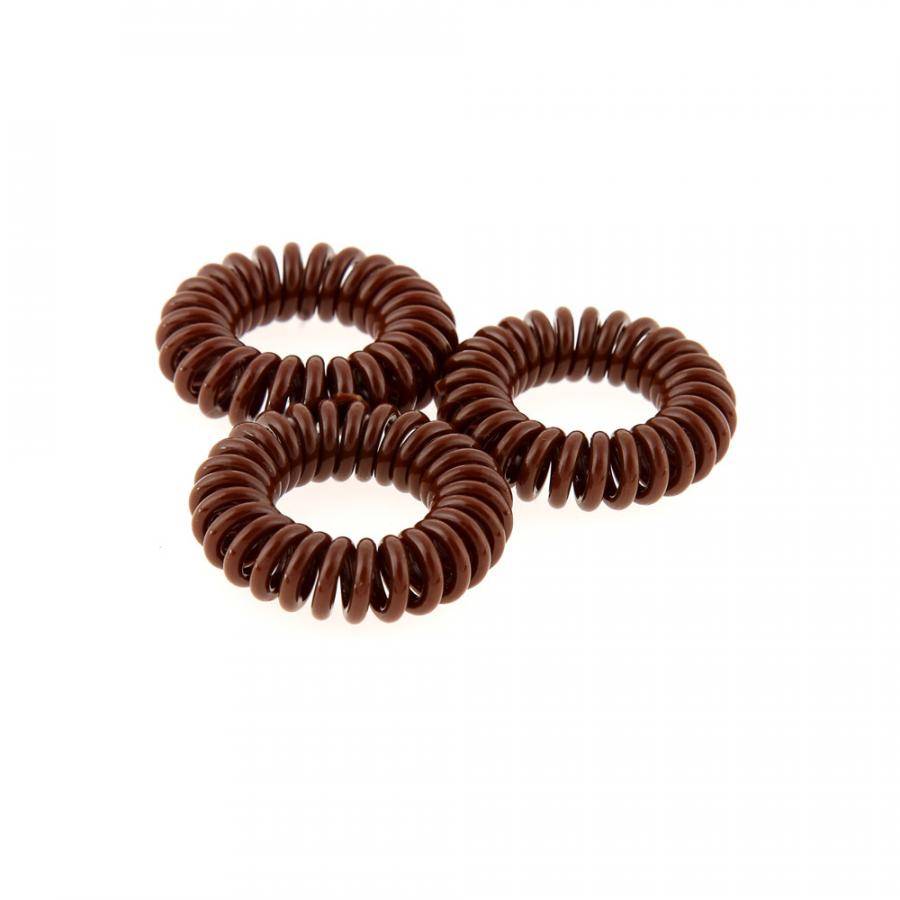 Инвизибабл Резинка-браслет для волос Pretzel Brown, с подвесом, 3 шт (Invisibobble, Original) фото 0