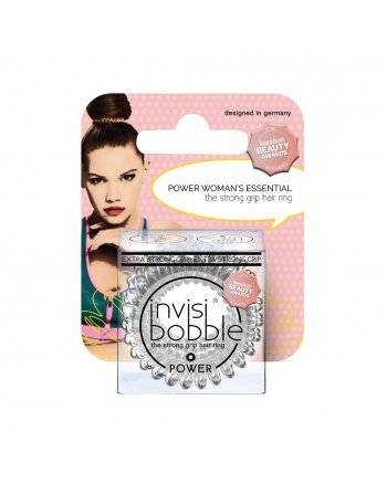 Invisibobble Резинка-браслет для волос Crystal Clear, с подвесом, 3 шт (Invisibobble, Power)