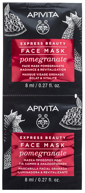 Апивита Маска для лица с Гранатом, саше, 2x8 мл (Apivita, Express Beauty) фото 0
