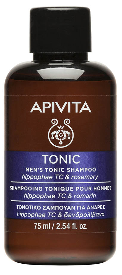 Апивита Миниатюра Шампунь тонизирующий против выпадения волос для мужчин, 75 мл (Apivita, Hair) фото 0