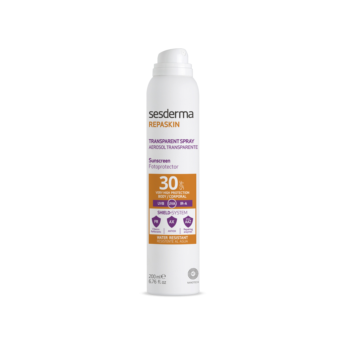 Сесдерма Солнцезащитный прозрачный спрей для тела SPF 30, 200 мл (Sesderma, Repaskin) фото 0
