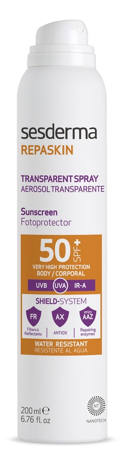 Сесдерма Солнцезащитный прозрачный спрей для тела SPF 50, 200 мл (Sesderma, Repaskin) фото 0