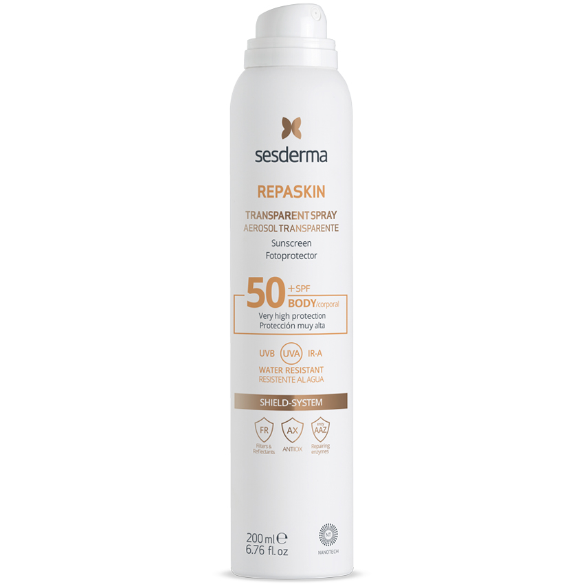 Сесдерма Солнцезащитный прозрачный спрей для тела SPF 50, 200 мл (Sesderma, Repaskin) фото 0