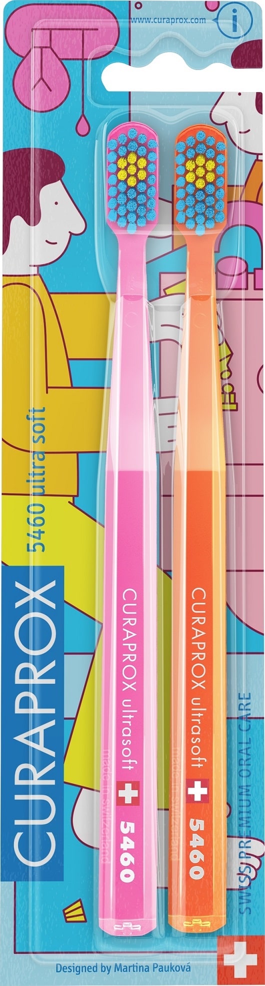 Curaprox Набор зубных щеток CS Duo Bathroom Ultra Soft, 2 шт (Curaprox, Мануальные зубные щетки)