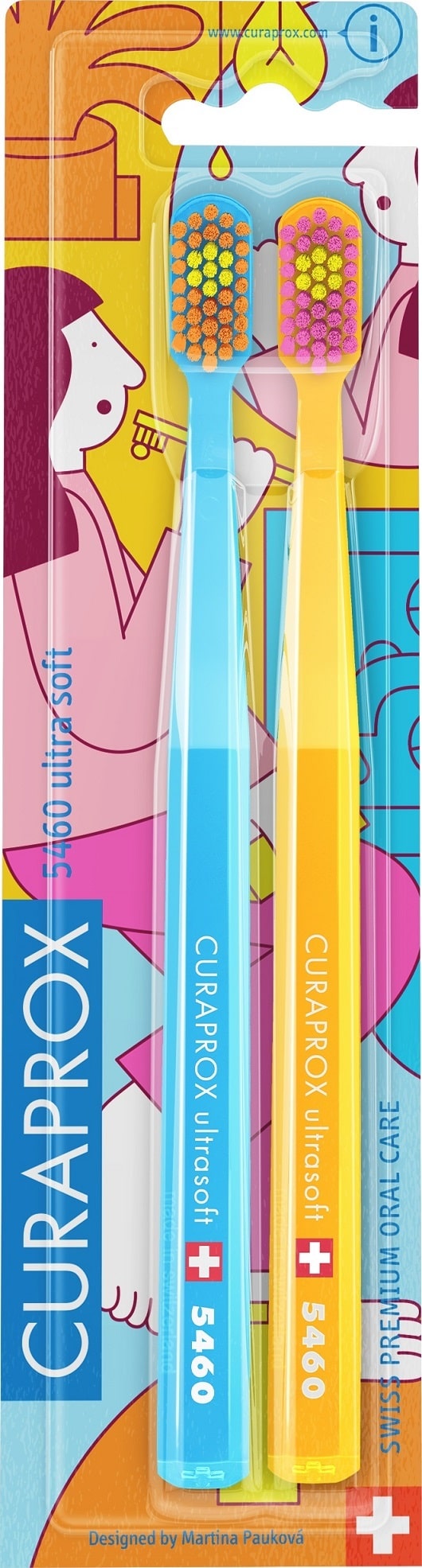 Купить Curaprox Набор зубных щеток CS Duo Bathroom Ultra Soft, 2 шт (Curaprox, Мануальные зубные щетки), Швейцария