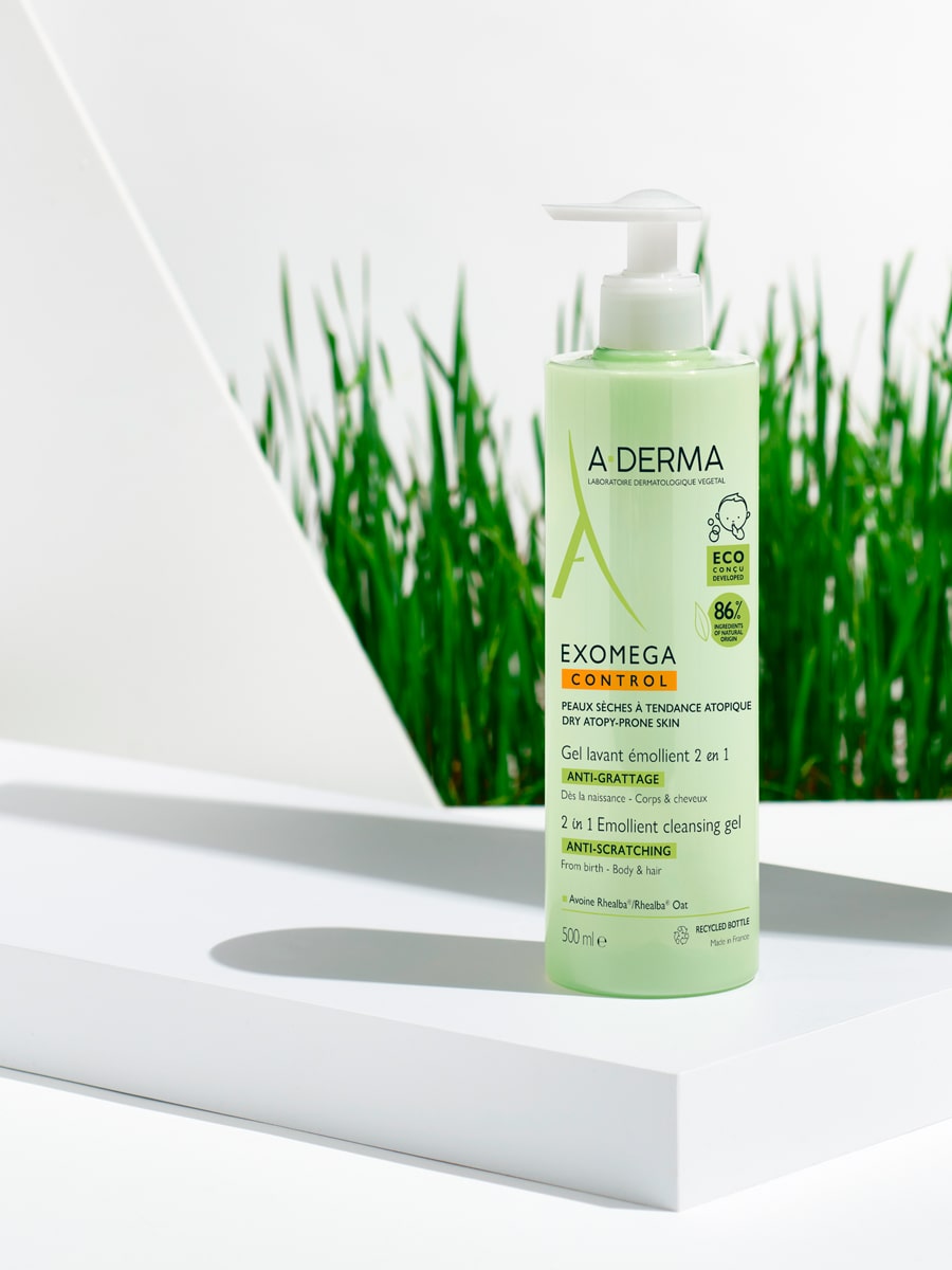 Адерма Очищающий гель 2-в-1 для тела и волос, 500 мл (A-Derma, Exomega Control) фото 6