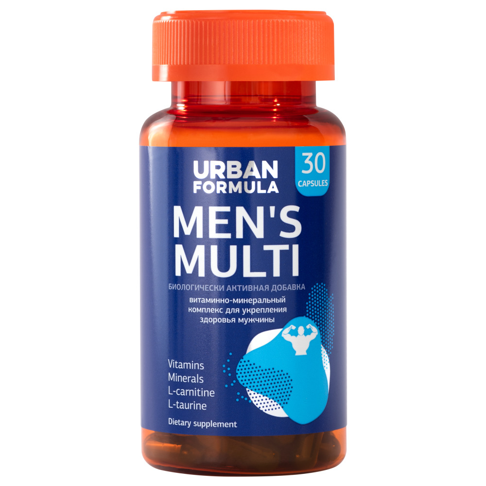 Urban Formula Витаминно-минеральный комплекс для мужчин от А до Zn Mens Multi, 30 капсул (Urban Formula, General)
