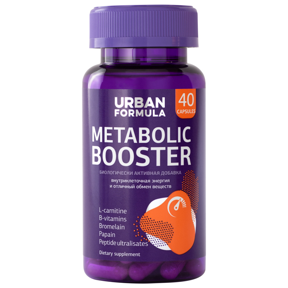 Урбан Формула Комплекс для внутриклеточной энергии с L-карнитином Metabolic Booster, 40 капсул (Urban Formula, Special) фото 0