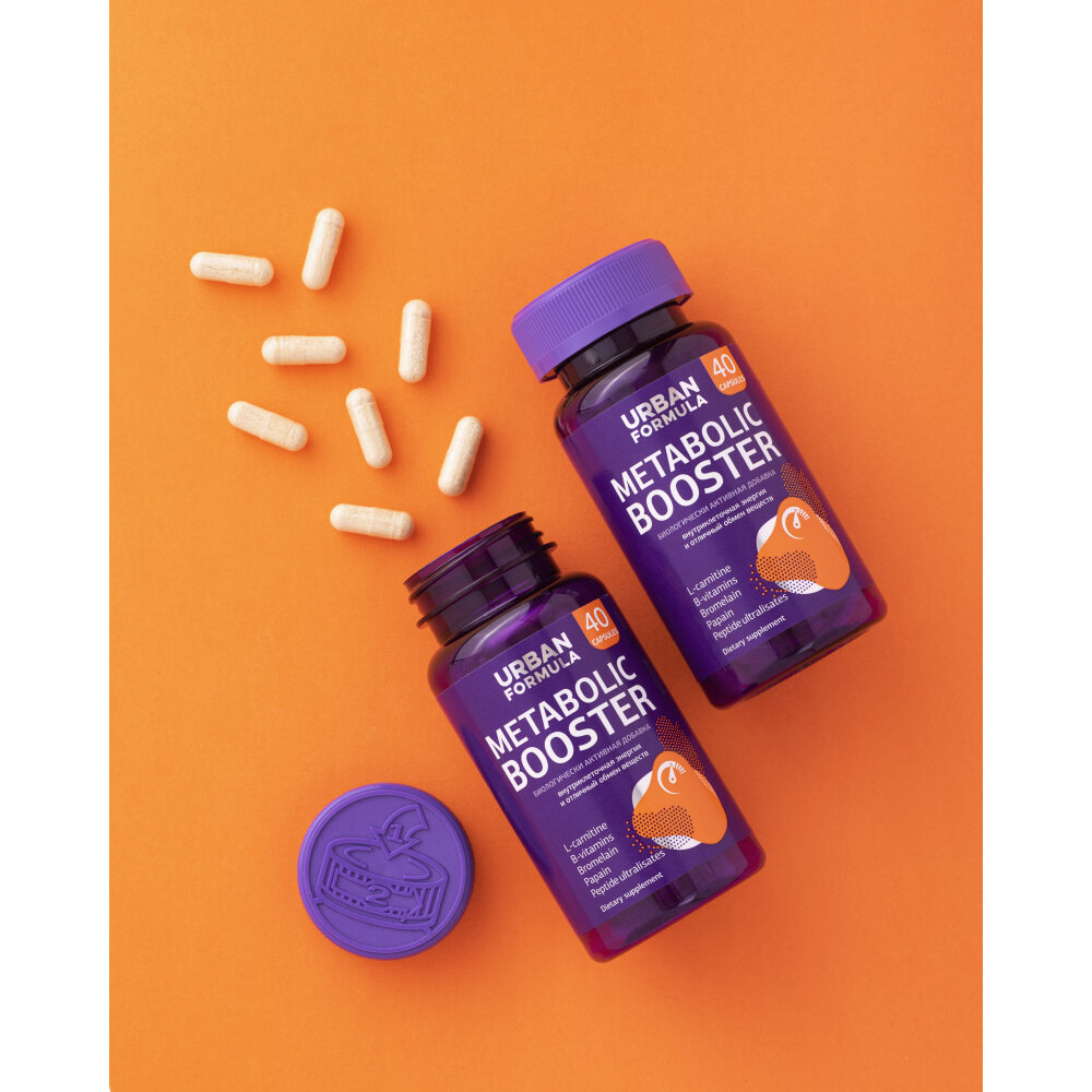 Урбан Формула Комплекс для внутриклеточной энергии с L-карнитином Metabolic Booster, 40 капсул (Urban Formula, Special) фото 7