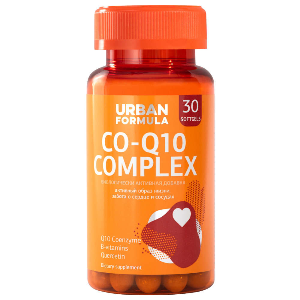 Урбан Формула Комплекс для сосудов и сердца Co-Q10 Complex, 30 капсул (Urban Formula, Общие комплексы) фото 0