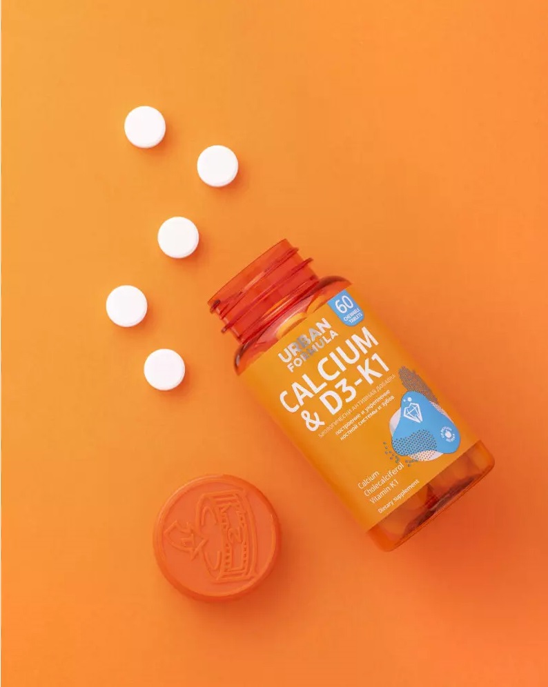 Урбан Формула Биологически активная добавка к пищетCalcium & D3-K1, 60 таблеток (Urban Formula, Общие комплексы) фото 7
