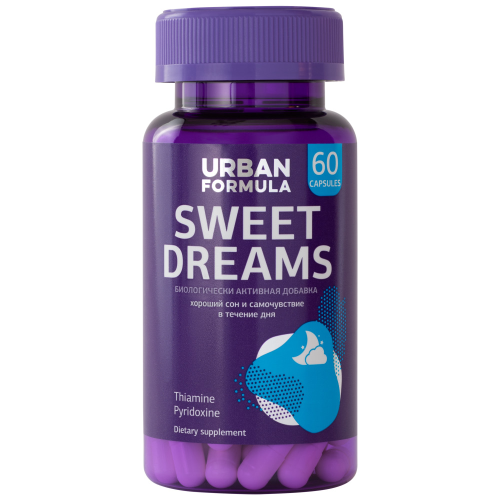 Урбан Формула Комплекс для хорошего сна Sweet Dreams, 60 капсул (Urban Formula, Специальные комплексы) фото 0