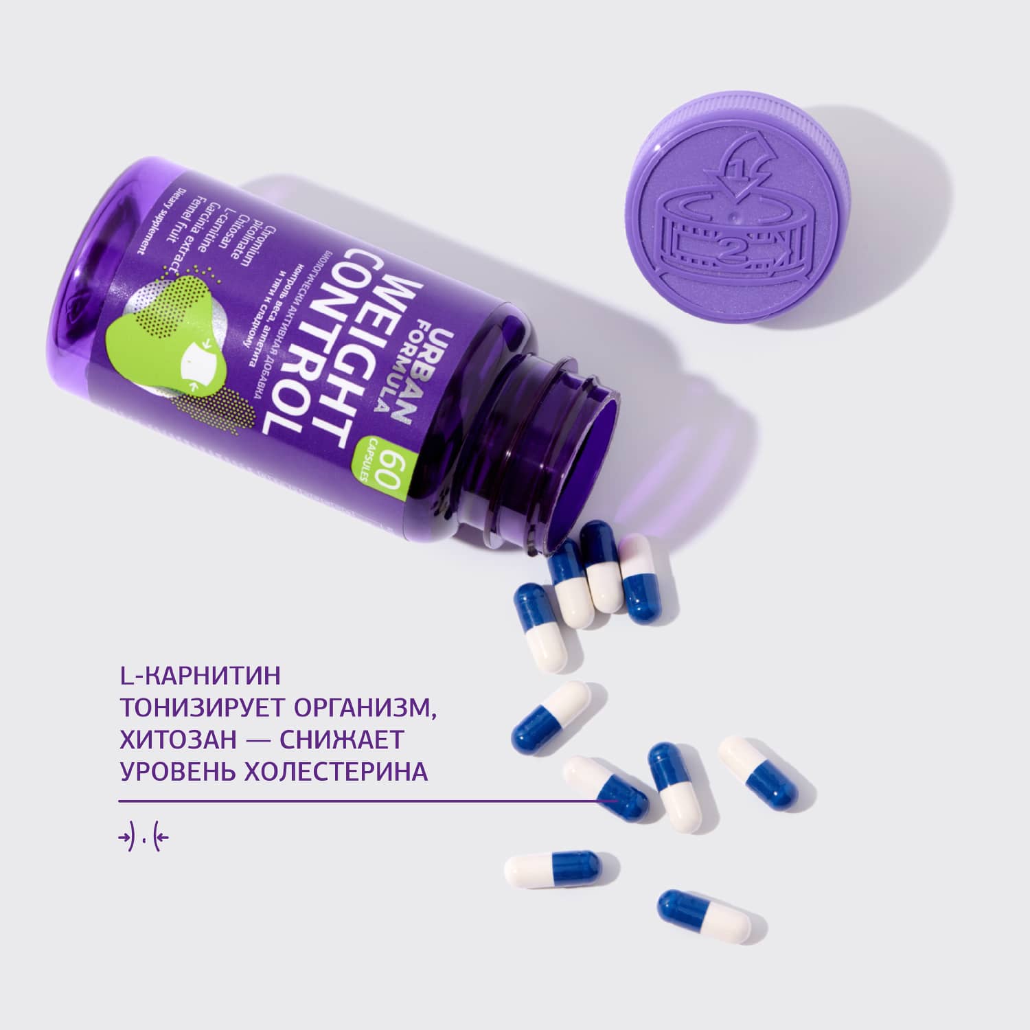 Урбан Формула Комплекс для контроля веса и аппетита Weight Control, 60 капсул (Urban Formula, Special) фото 2