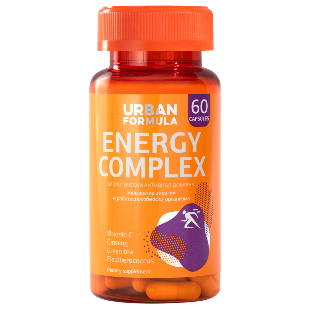 Urban Formula Комплекс для энергии с женьшенем Energy Complex, 60 капсул (Urban Formula, General) urban formula multi complex