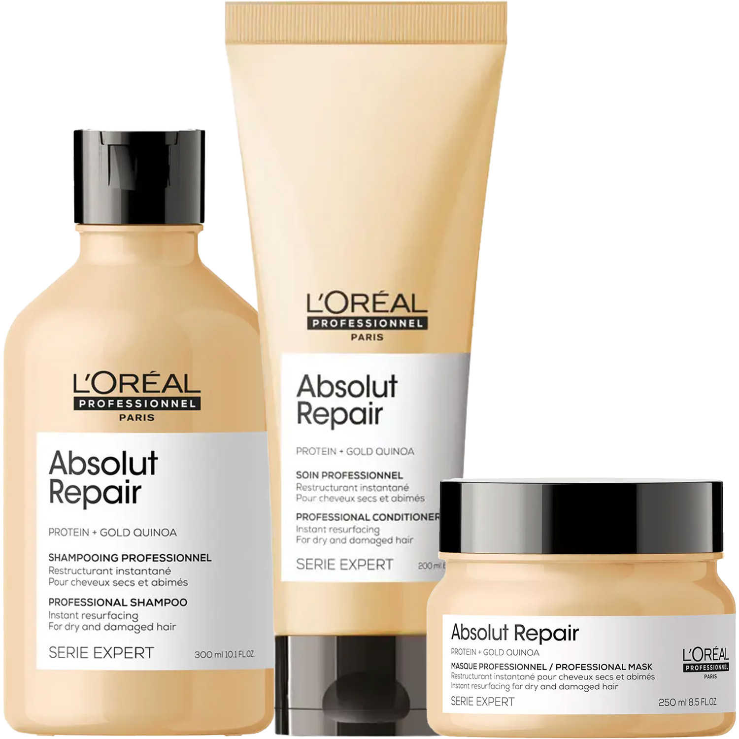 Лореаль Профессионель Программа Absolut Repair комплексный уход: шампунь 300 мл + кондиционер 200 мл + маска 250 мл (L'oreal Professionnel, Serie Expert) Лореаль Профессионель Программа Absolut Repair комплексный уход: шампунь 300 мл + кондиционер 200 мл + маска 250 мл (L'oreal Professionnel, Serie Expert) фото 5