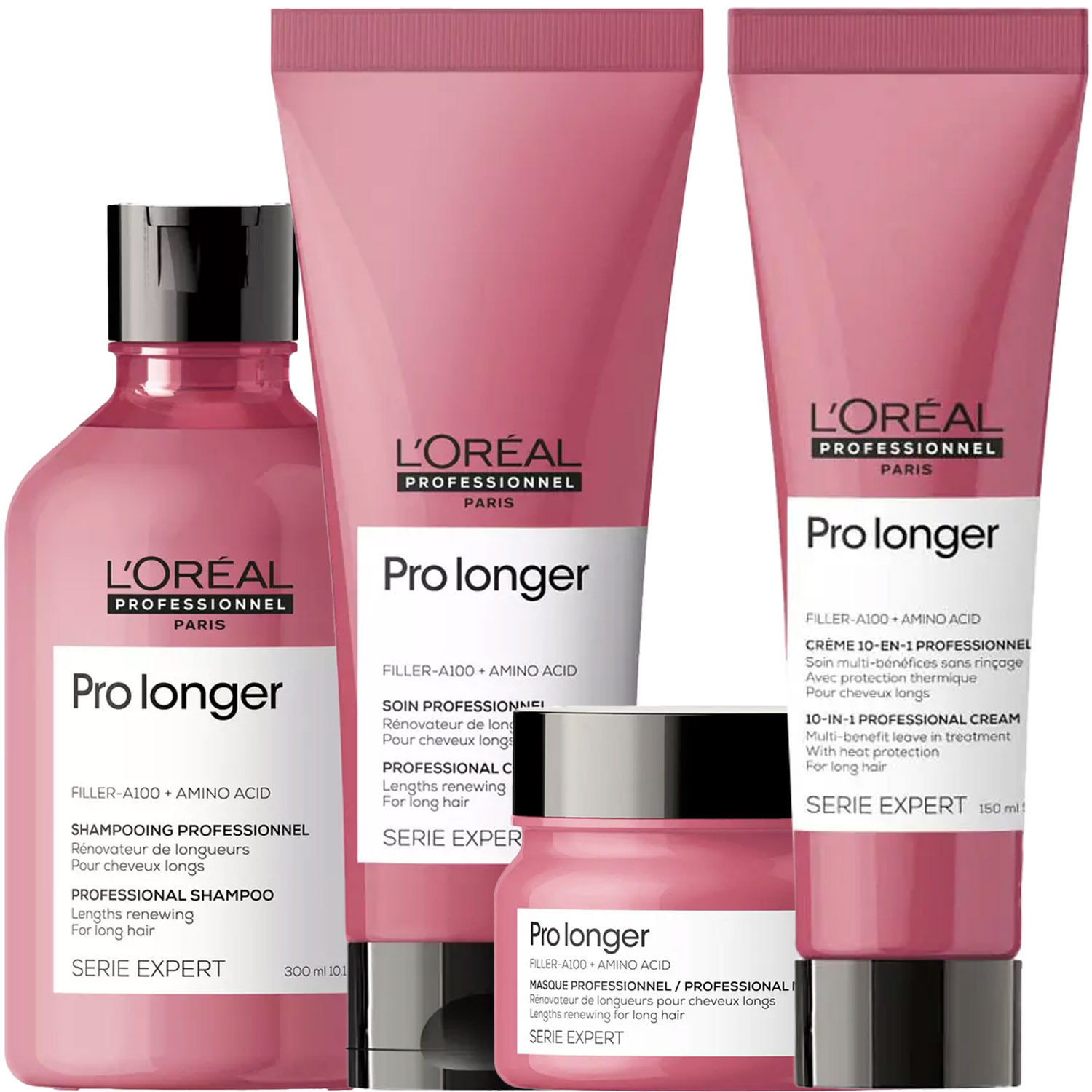 Лореаль Профессионель Программа Pro Longer комплексный уход: шампунь 300 мл + кондиционер 200 мл + маска 250 мл + термозащита 150 мл (L'oreal Professionnel, Serie Expert) фото 5