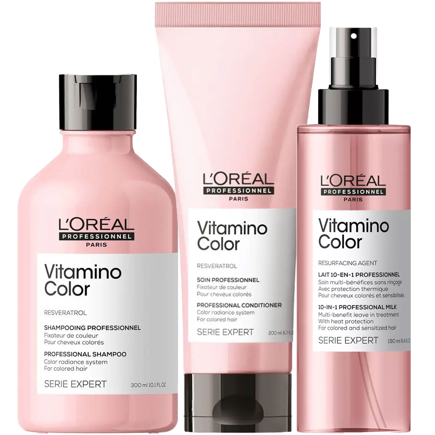 Лореаль Профессионель Программа Vitamino Color комплексный уход: шампунь 300 мл + кондиционер 200 мл + спрей 190 мл (L'oreal Professionnel, Serie Expert) фото 5