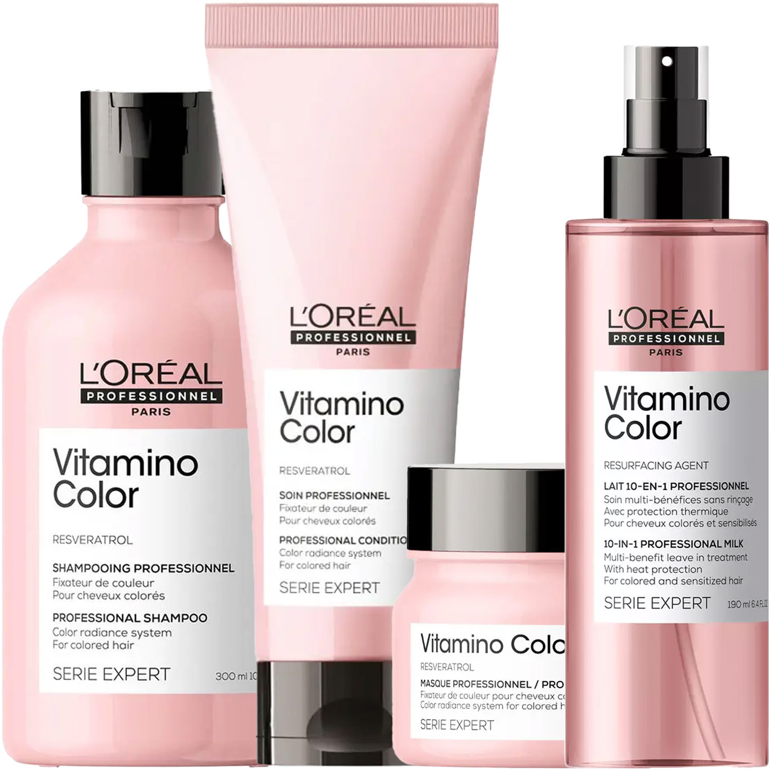 Лореаль Профессионель Программа Vitamino Color комплексный уход: шампунь 300 мл + кондиционер 200 мл + маска 250 мл + спрей 190 мл (L'oreal Professionnel, Serie Expert) фото 5