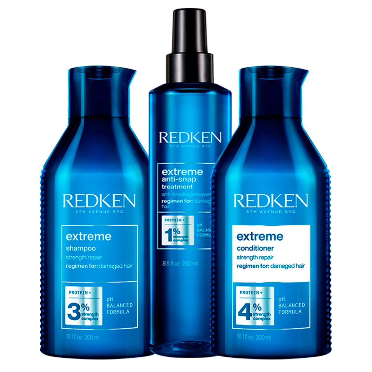 Redken Набор: Восстанавливающий шампунь для ослабленных и поврежденных волос, 300 мл + Восстанавливающий кондиционер для ослабленных и поврежденных волос, 300 мл + Несмываемый уход Anti-snap, 250 мл (Redken, Уход за волосами) hair company шампунь уход keratin care shampoo с кератином 250 мл