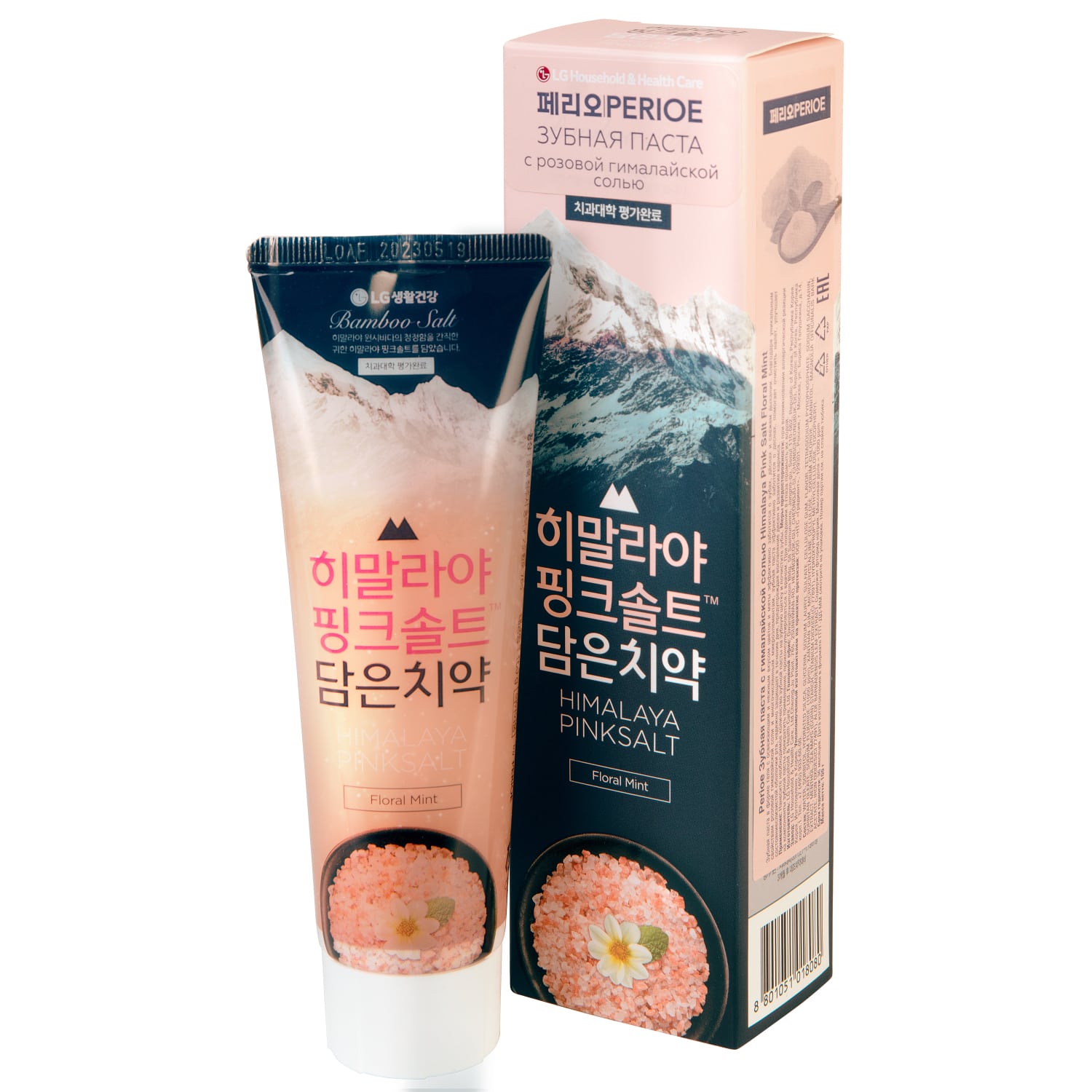 Перио Зубная паста с розовой гималайской солью Himalaya Pink Salt Floral Mint, 100 г (Perioe, ) фото 0