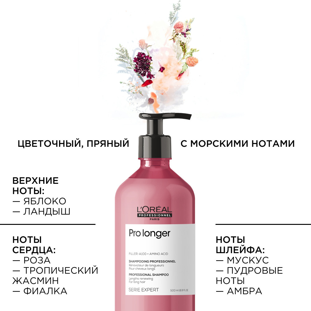 Лореаль Профессионель Шампунь Pro Longer для восстановления волос по длине, 500 мл (L'oreal Professionnel, Serie Expert) фото 7