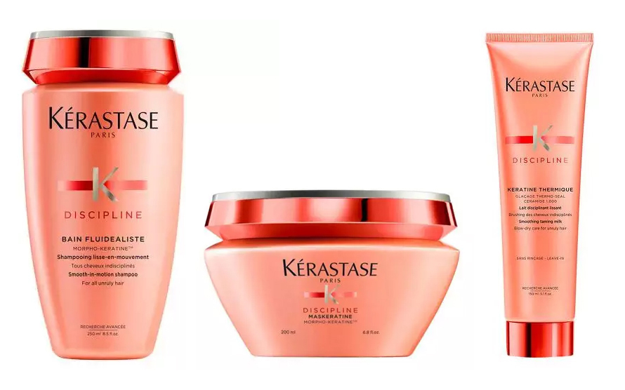 Керастаз Набор: шампунь 250 мл + термо-уход 150 мл + маска 200 мл (Kerastase, Discipline) фото 0
