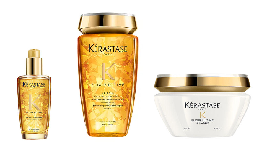 Керастаз Набор: шампунь 250 мл + маска 200 мл + масло 100 мл (Kerastase, Elixir Ultime) фото 0