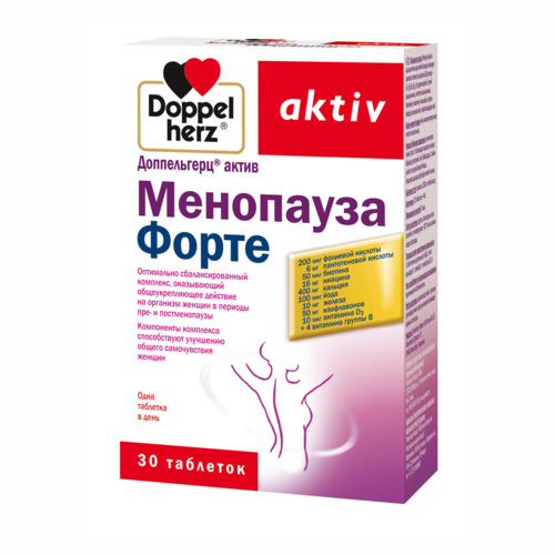 Доппельгерц Менопауза форте, 30 таблеток (Doppelherz, Актив) фото 0