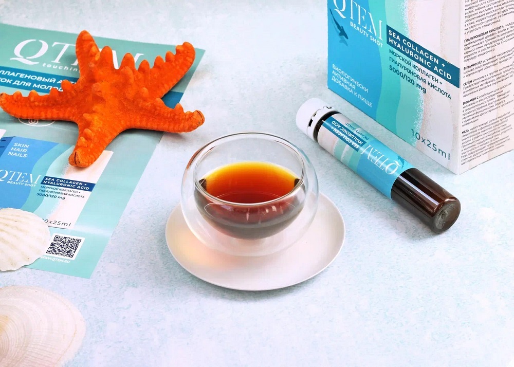 Кьютэм Биологически активная добавка «Морской коллаген + гиалуроновая кислота», 10 флаконов х 25 мл (Qtem, Supplement) фото 16