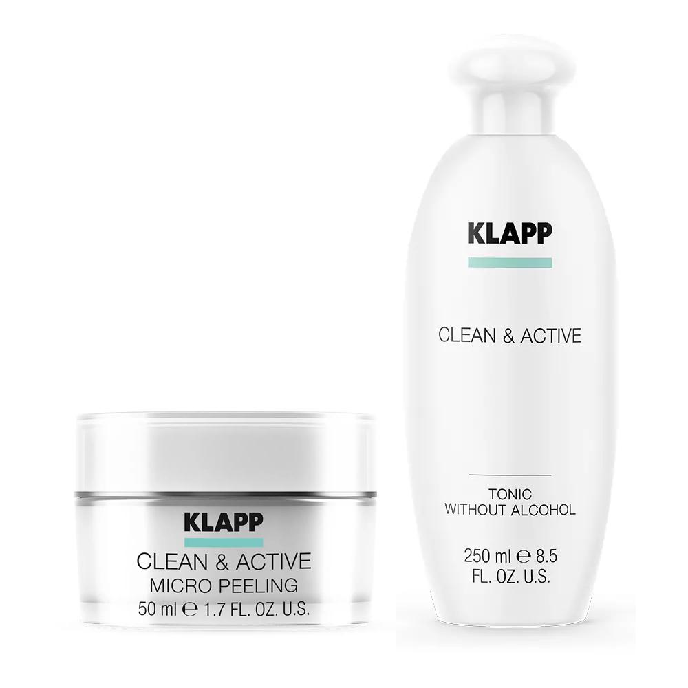 

Klapp Набор "Интенсивное очищение": микропилинг 50 мл + тоник 250 мл (Klapp, Clean & active), Clean & active