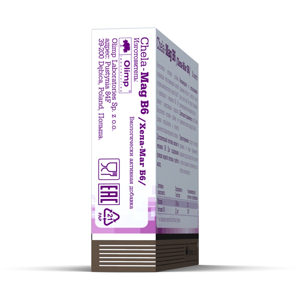 Олимп Лабс Биологически активная добавка Chela-Mag B6, 690 мг, №30 (Olimp Labs, Витамины и Минералы) фото 5