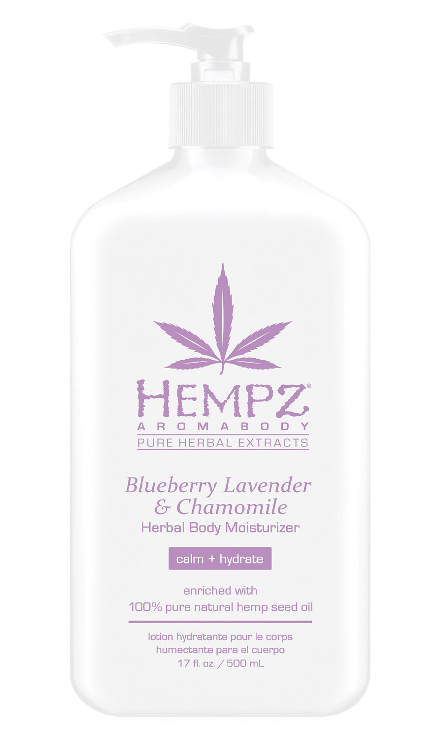 Хемпз Увлажняющее молочко для тела Blueberry Lavender & Chamomile Herbal Body, 500 мл (Hempz, Лаванда, ромашка и дикие ягоды) фото 0