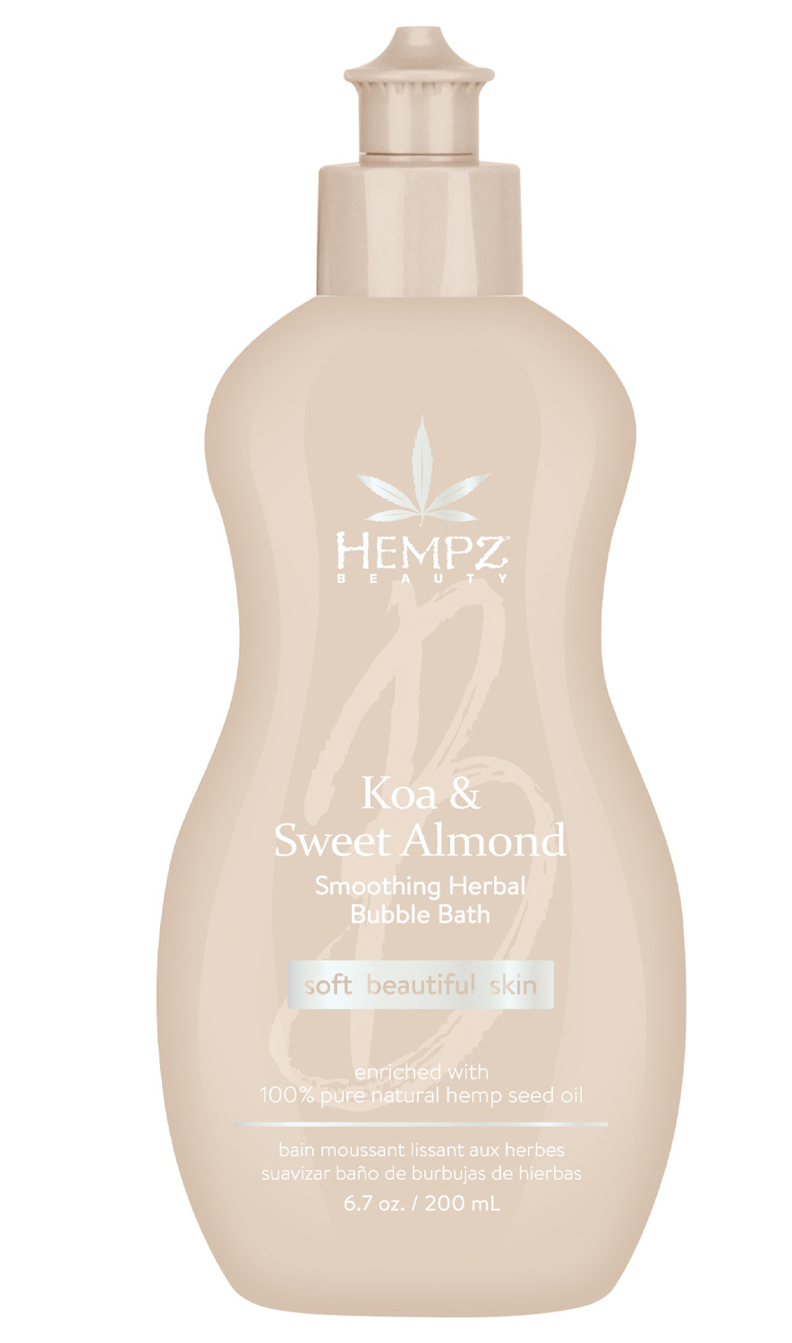 Hempz Смягчающая пена для ванны c экстрактом миндаля Koa & Sweet Almond Smoothing Herbal Body Wash & Bubble Bath, 200 мл (Hempz, Коа и сладкий миндаль)