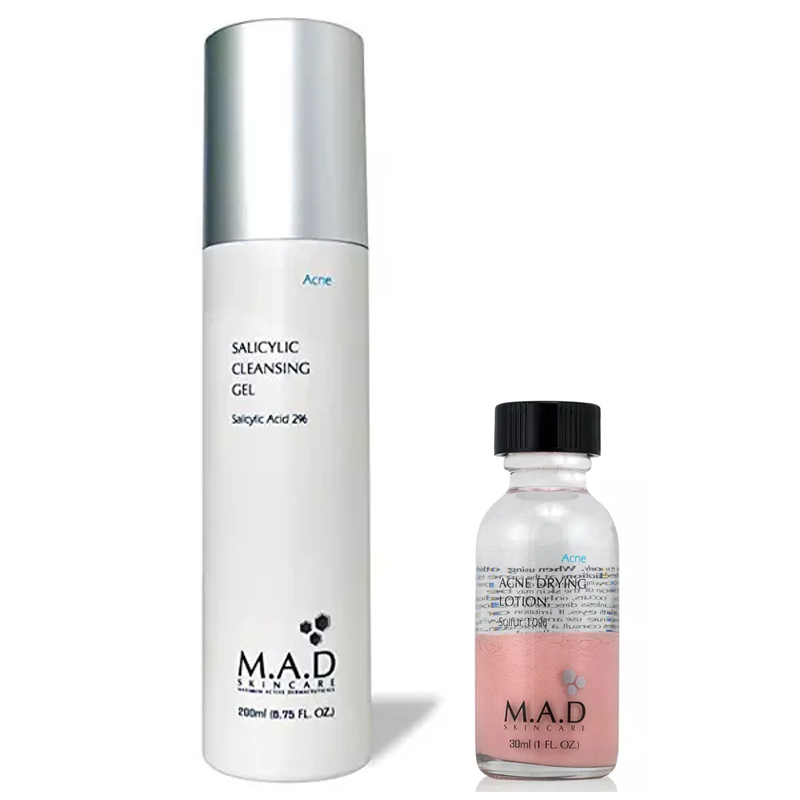 

M.A.D. Набор "Против акне": очищающий гель 200 мл + лосьон 30 мл (M.A.D., Acne), Acne