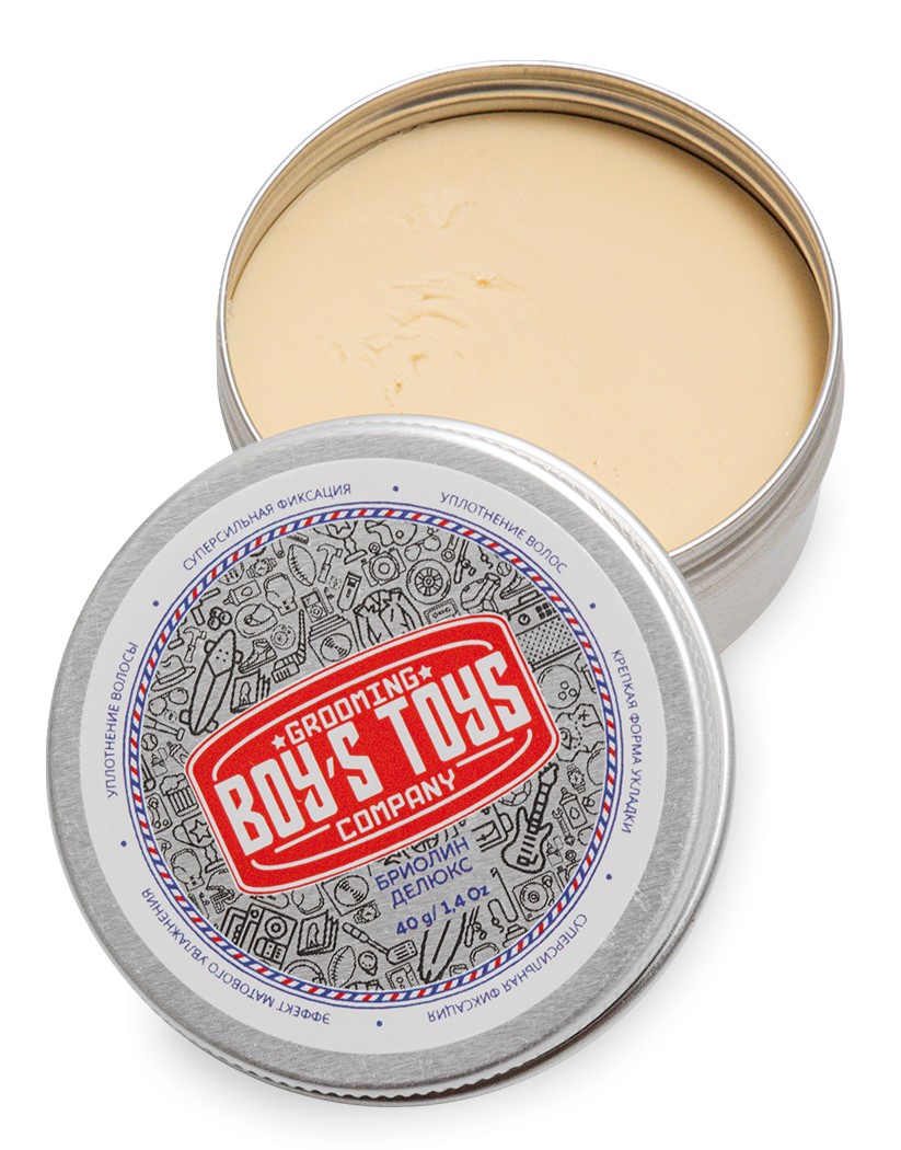  Бриолин для укладки волос сверх сильной фиксации со средним уровнем блеска Deluxe Oil Based Clay, 40 г (Boys Toys, Стайлинг) фото 1
