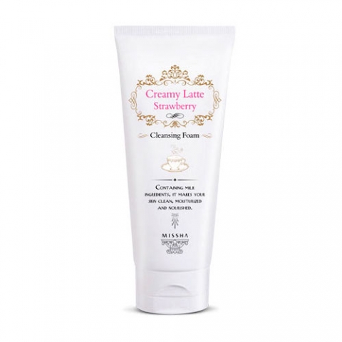 Миша Очищающая пенка для лица Cleansing Foam Strawberry, 172 мл (Missha, Cremy Latte) фото 0