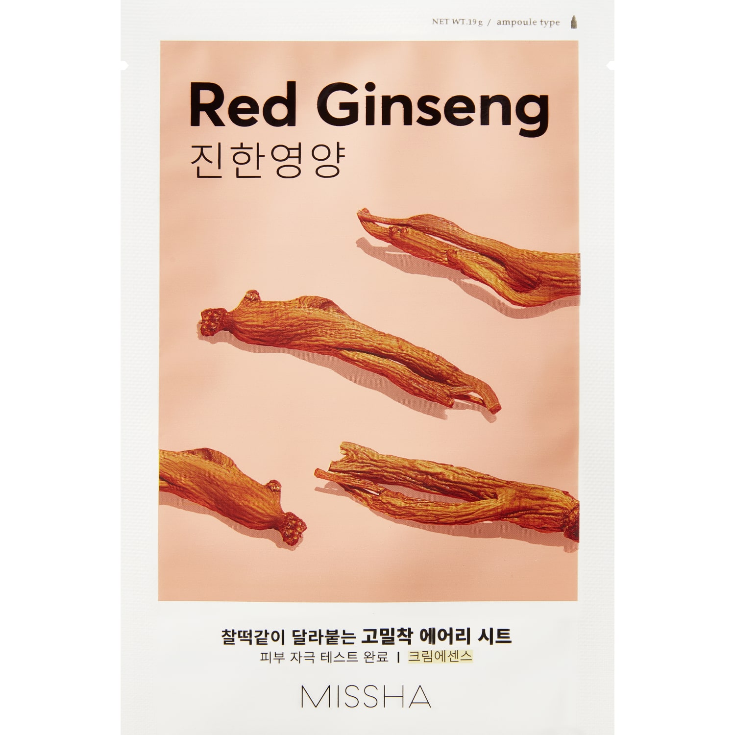 Missha Тканевая маска для лица Airy Fit Sheet Mask Red Ginseng (Missha, Маски) мыло отшелушивающее с красным женьшенем juno perfumed peeling soap red ginseng 150g