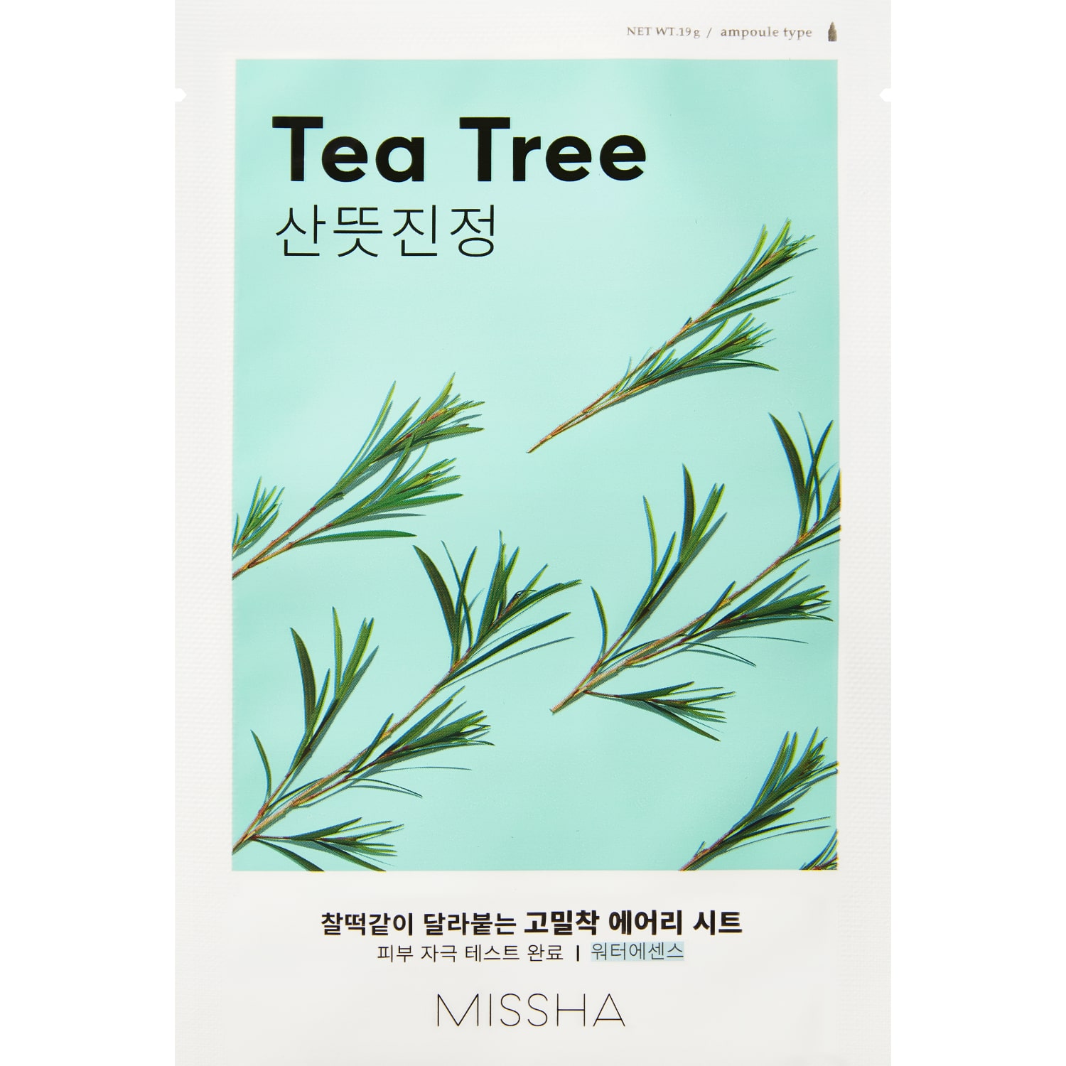 Missha Тканевая маска для лица Airy Fit Sheet Mask Tea Tree (Missha, Маски) маска для волос hask маска для волос укрепляющая с маслом чайного дерева и экстрактом розмарина tea tree oil treatment mask