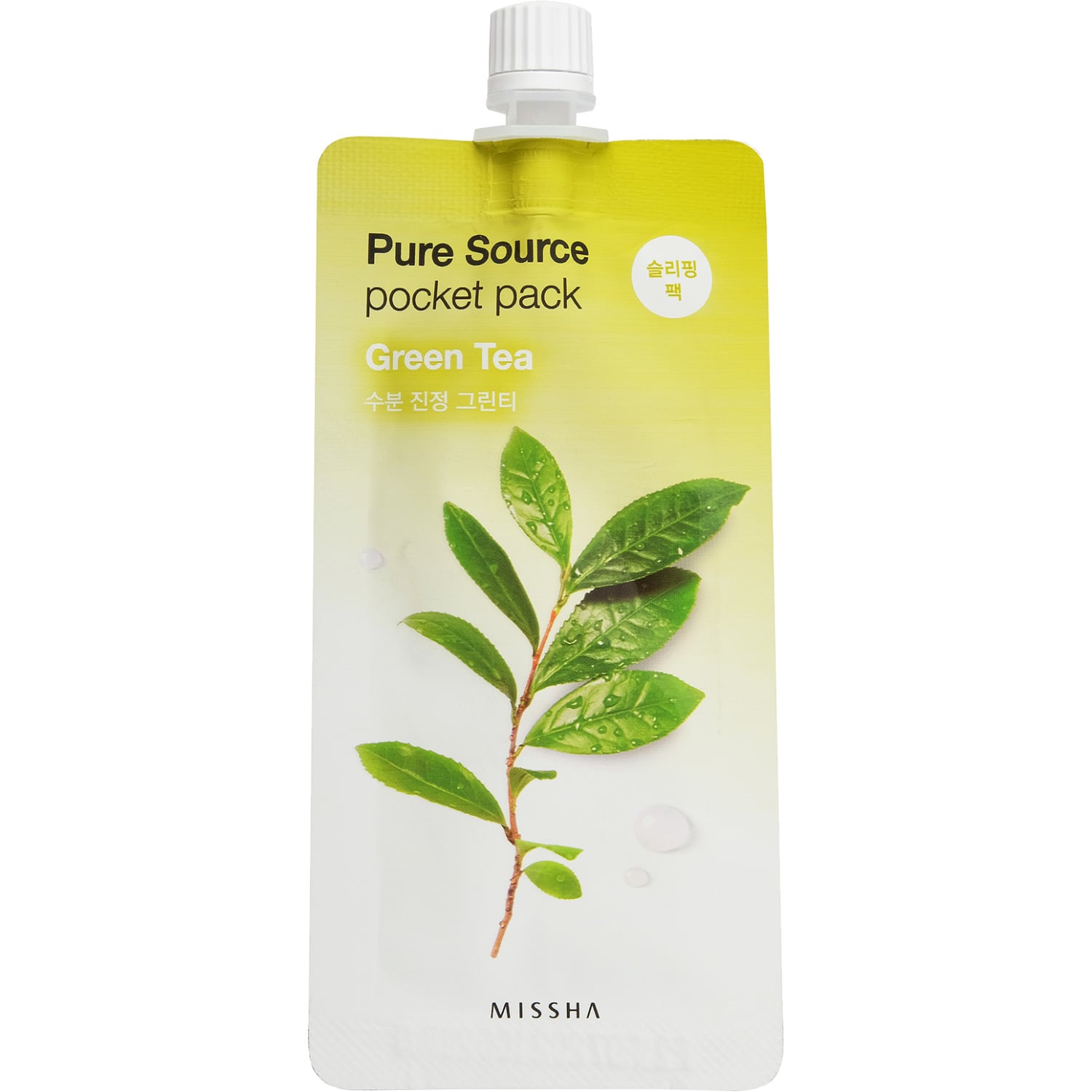 Миша Увлажняющая маска для лица Pure Source Pocket Pack Green Tea, 10 мл (Missha, Маски) фото 0