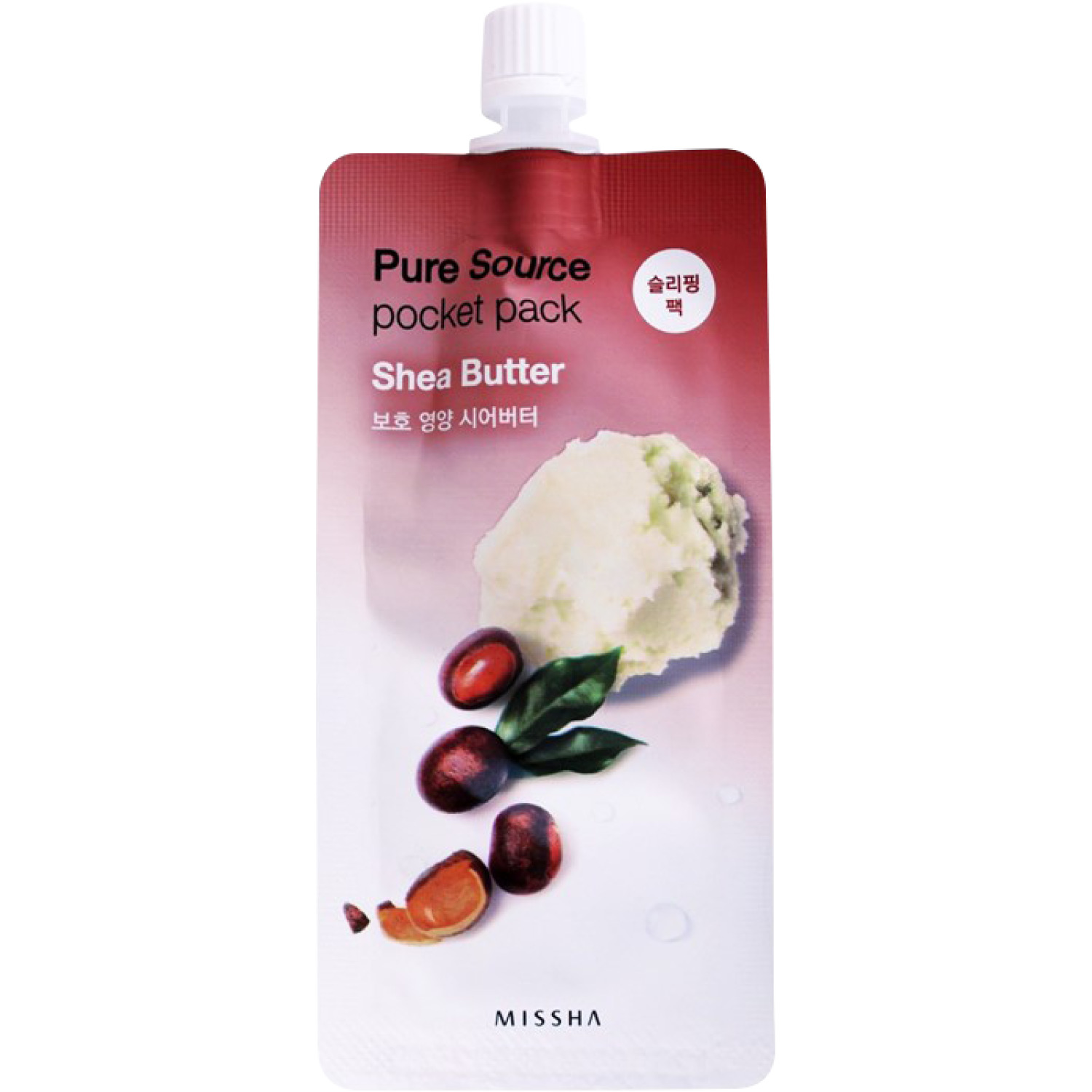 Миша Увлажняющая маска для лица Pure Source Pocket Pack Shea Butter, 10 мл (Missha, Маски) фото 0