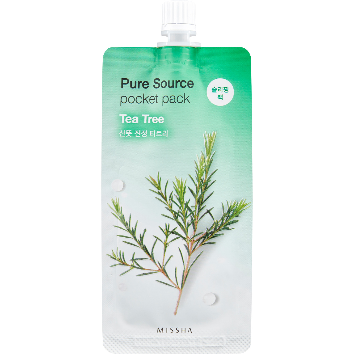 Увлажняющая маска для лица Pure Source Pocket Pack Tea Tree, 10 мл Missha Увлажняющая маска для лица Pure Source Pocket Pack Tea Tree, 10 мл. фото