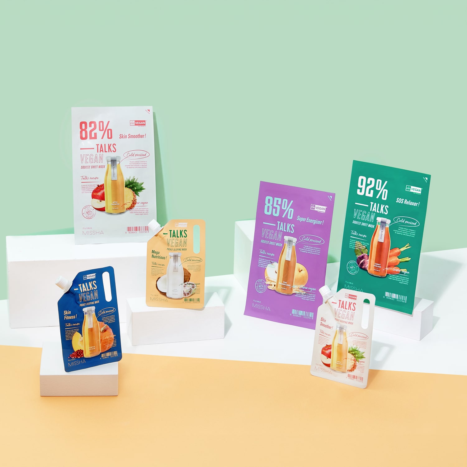 Миша Тканевая увлажняющая маска для лица Talks Vegan Squeeze Skin Smoother, 27 г (Missha, Маски) фото 6