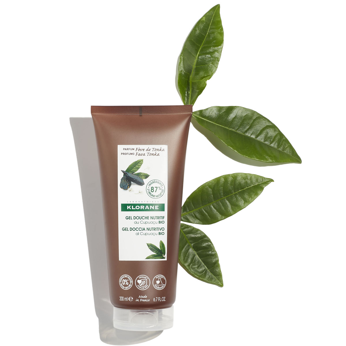 Клоран Питательный гель для душа бобы Тонка, 200 мл (Klorane, Body care) фото 1