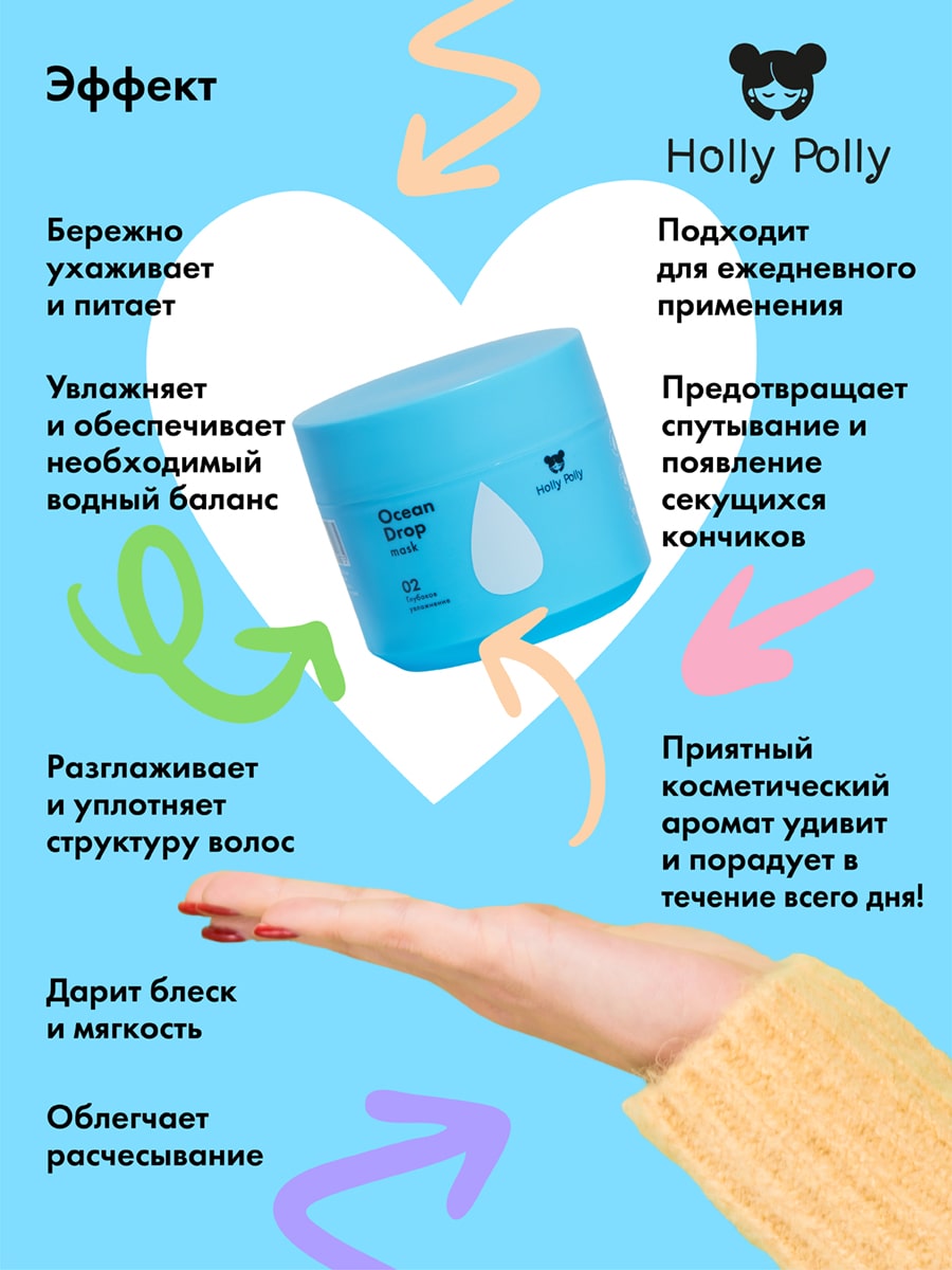 Холли Полли Увлажняющая маска, 300 мл (Holly Polly, Ocean Drop) фото 5