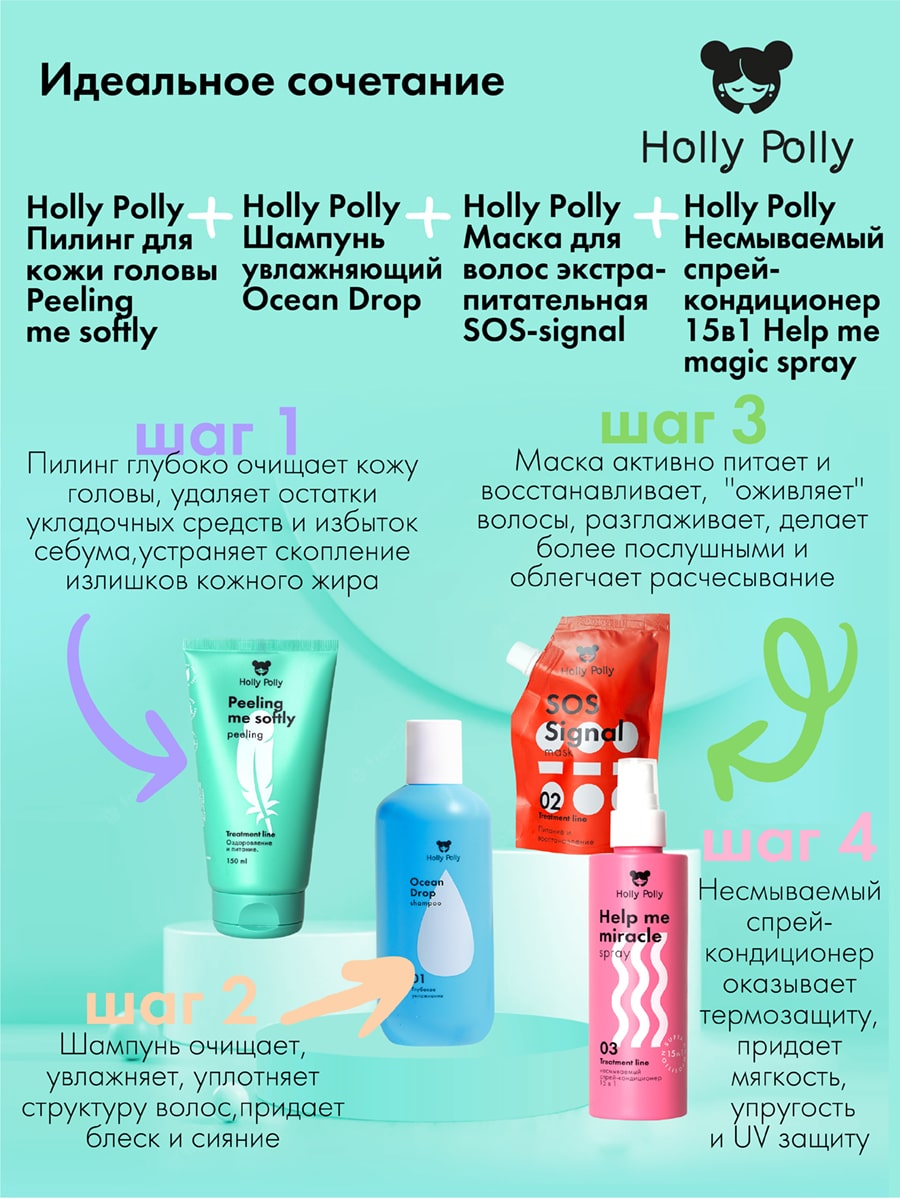 Холли Полли Пилинг для кожи головы Peeling Me Softly, 150 мл (Holly Polly, Treatment Line) фото 7