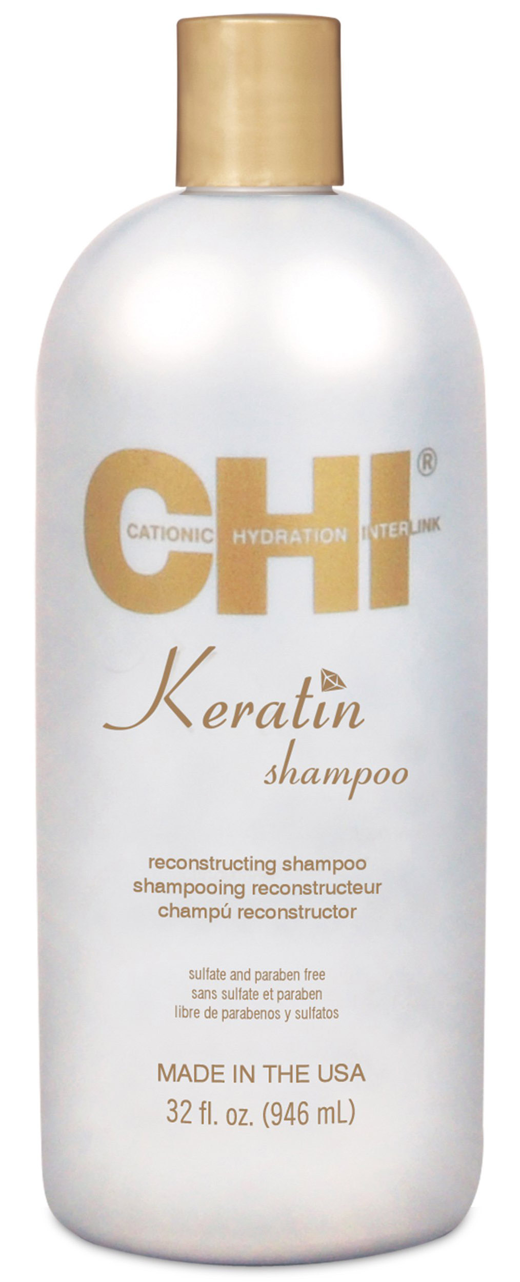 Chi Кератиновый восстанавливающий шампунь для волос Keratin Shampoo, 946 мл (Chi, Keratin) chi набор для эластичности волос кондиционер 946 мл шампунь 946 мл chi наборы